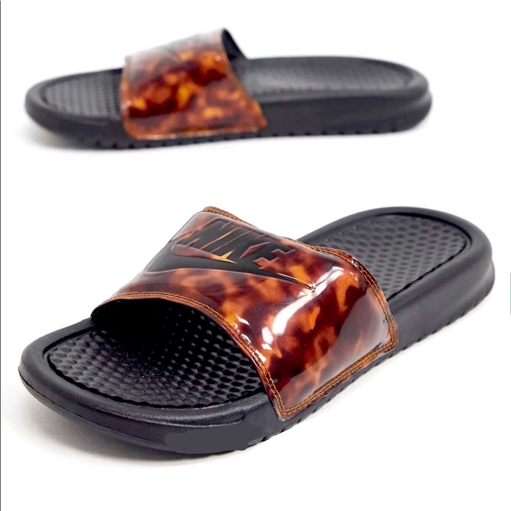 NWOT Nike Tortoise Slides